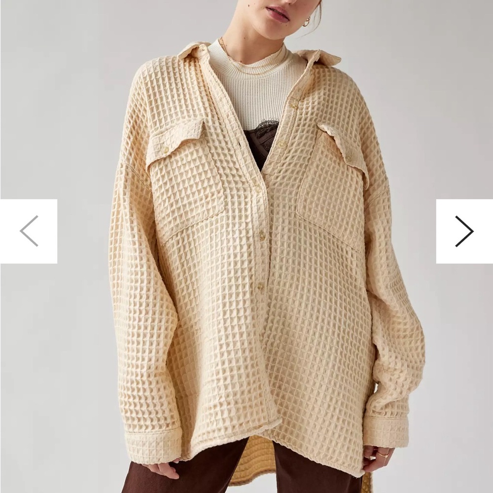 Urban Outfitters BDG Stanley Waffle Button Down Shirt